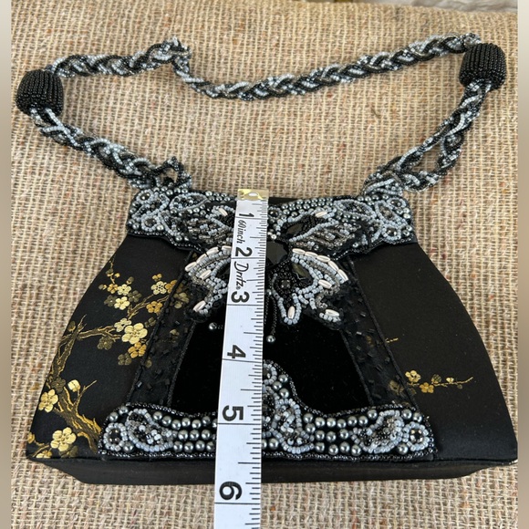 Vintage Rare vintage Elegant Black Beaded Women\'s Bag 90s